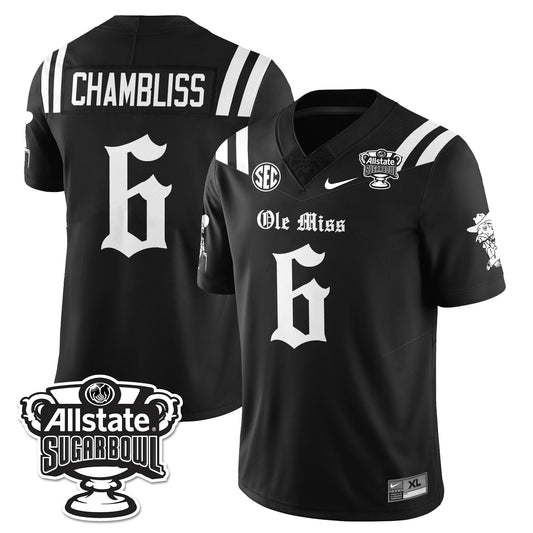 Ole Miss Rebels 2025 Sugar Bowl Gothic Vapor Limited Football Jersey - Stitched