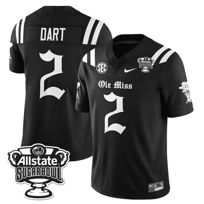 Ole Miss Rebels 2025 Sugar Bowl Gothic Vapor Limited Football Jersey - All Stitched