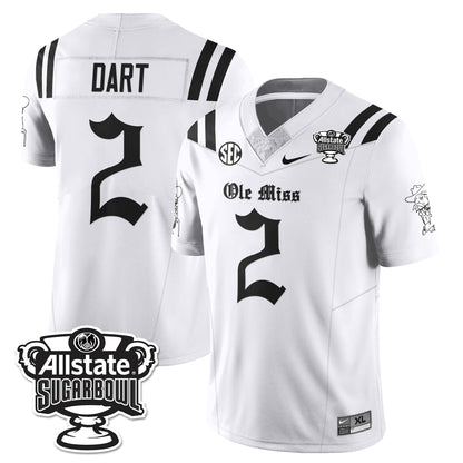 Ole Miss Rebels 2025 Sugar Bowl Gothic Vapor Limited Football Jersey - All Stitched