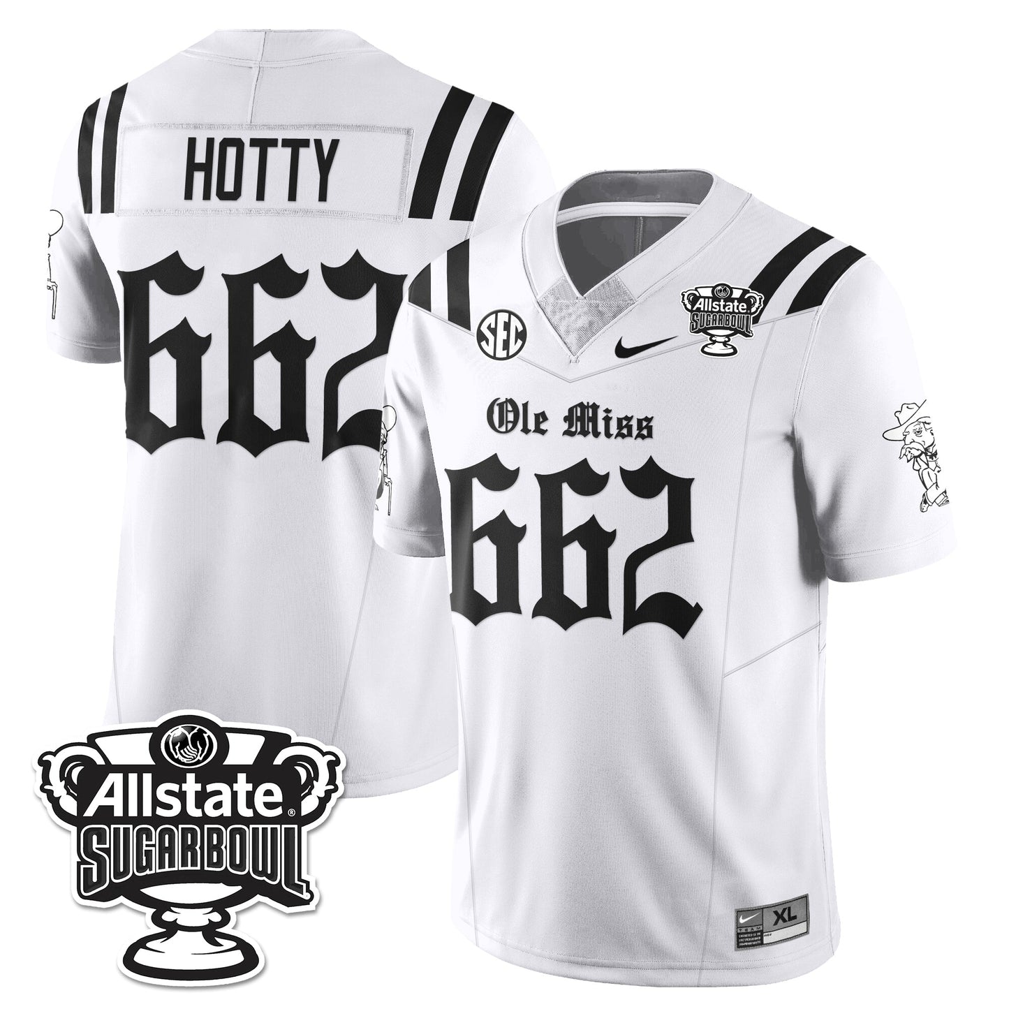 Ole Miss Rebels 2025 Sugar Bowl Gothic Vapor Limited Football Jersey - All Stitched