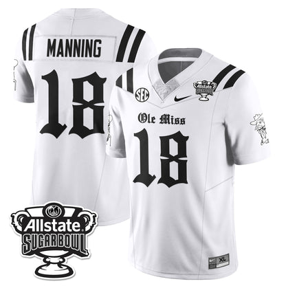 Ole Miss Rebels 2025 Sugar Bowl Gothic Vapor Limited Football Jersey - All Stitched