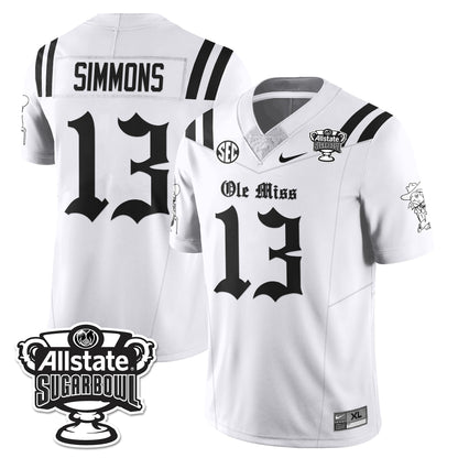 Ole Miss Rebels 2025 Sugar Bowl Gothic Vapor Limited Football Jersey - All Stitched