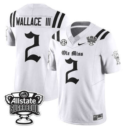 Ole Miss Rebels 2025 Sugar Bowl Gothic Vapor Limited Football Jersey - All Stitched