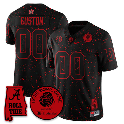 Custom BAMA Stranger Things Rose Bowl Vapor Limited Football Jersey - All Stitched