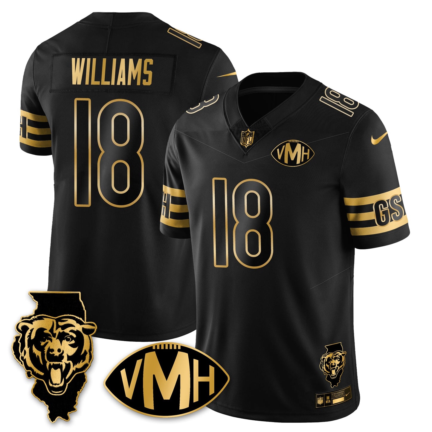 CHI Honor Virginia Halas McCaskey Vapor Limited Jersey - All Stitched
