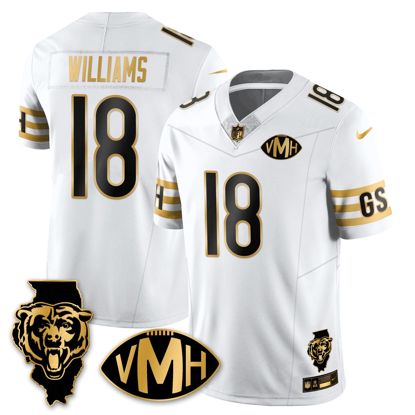 CHI Honor Virginia Halas McCaskey Vapor Limited Jersey - All Stitched