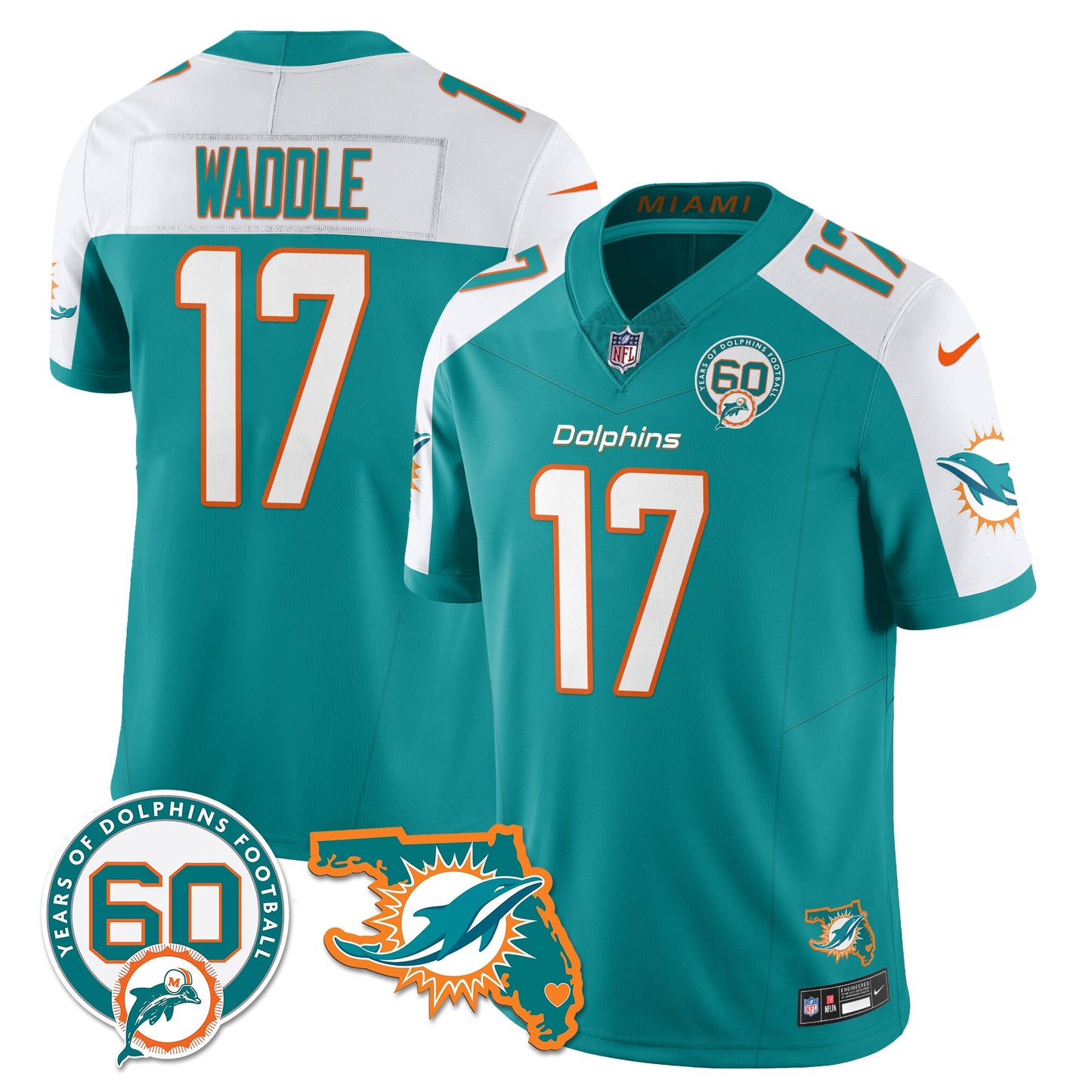 MIA 60th Season Vapor Limited Jersey - All Stitched