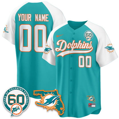 Custom MIA 60th Season Vapor Limited Baseball Jersey - All Stitched