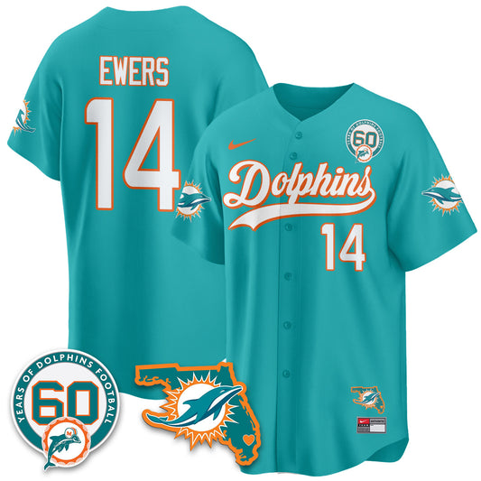 MIA 60th Season Vapor Limited Baseball Jersey - Stitched