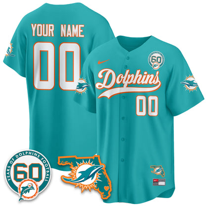 Custom MIA 60th Season Vapor Limited Baseball Jersey - All Stitched