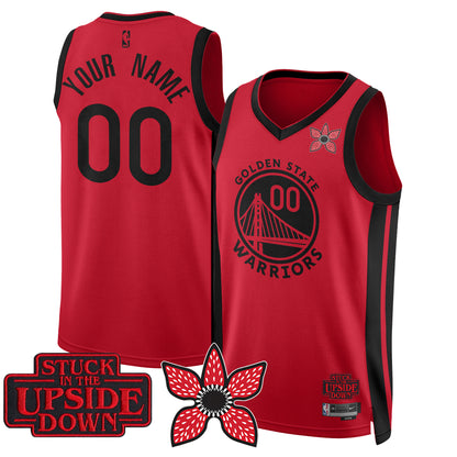 Custom GSW 'Stranger Things Edition' Swingman Jersey - Stitched