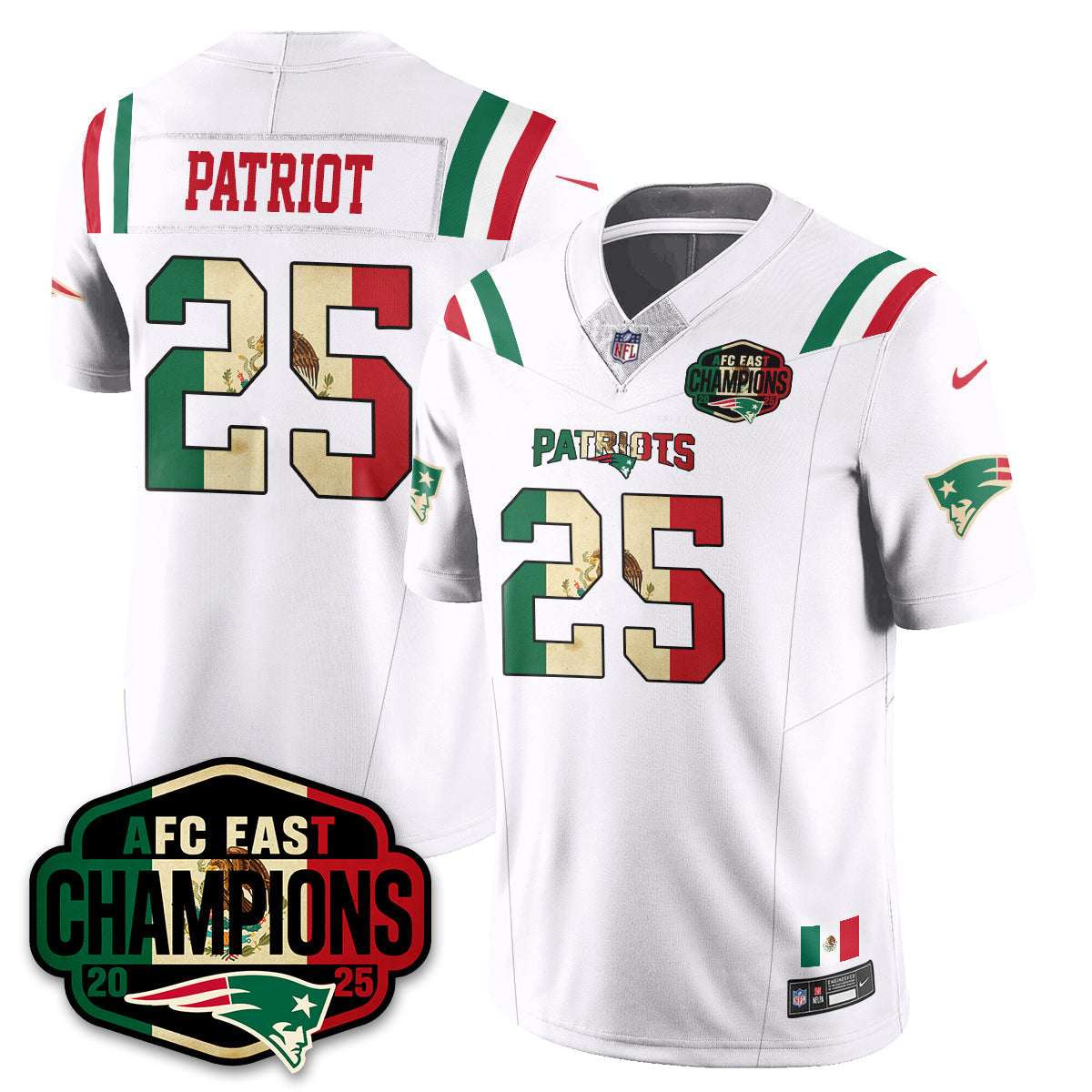 NE Mexico AFC East Division Champions Vapor Limited Jersey - All Stitched