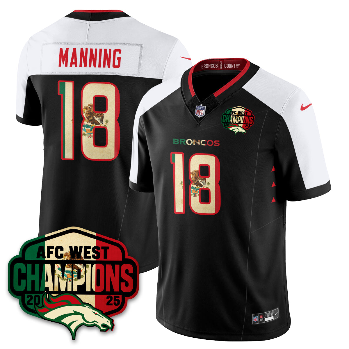 DEN Mexico AFC West Division Champions Vapor Limited Jersey - All Stitched