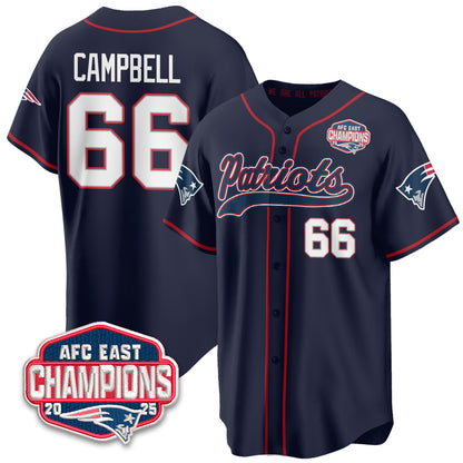 NE AFC East Division Champions Vapor Limited Baseball Jersey - All Stitched