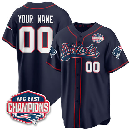 NE AFC East Division Champions Vapor Limited Baseball Custom Jersey - All Stitched