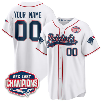 NE AFC East Division Champions Vapor Limited Baseball Custom Jersey - All Stitched