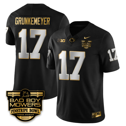 PSU Football Pinstripe Bowl Gold Jersey - All Stitched