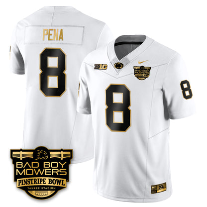 PSU Football Pinstripe Bowl Gold Jersey - All Stitched