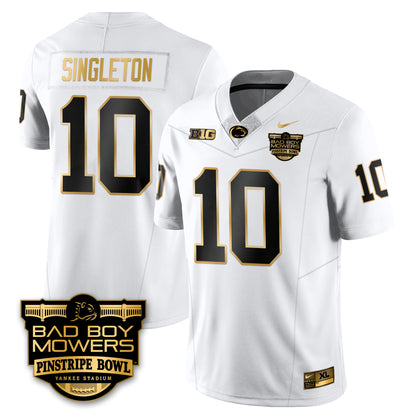 PSU Football Pinstripe Bowl Gold Jersey - All Stitched