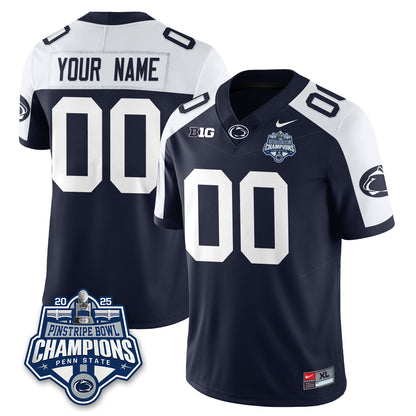 PSU Football 2025 Pinstripe Bowl Champions Custom Jersey - All Stitched