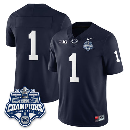 PSU Football 2025 Pinstripe Bowl Champions Jersey - All Stitched