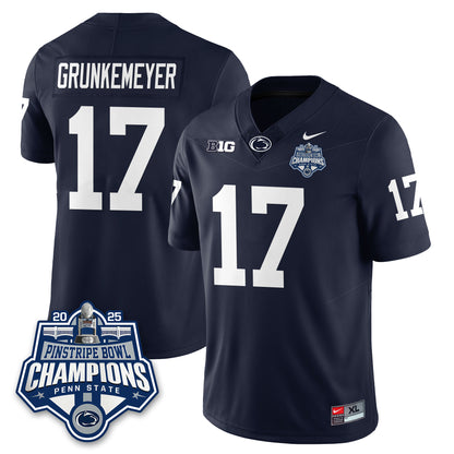 PSU Football 2025 Pinstripe Bowl Champions Jersey - All Stitched