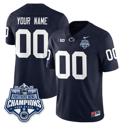PSU Football 2025 Pinstripe Bowl Champions Custom Jersey - All Stitched