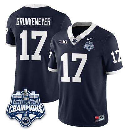 PSU Football 2025 Pinstripe Bowl Champions Jersey - All Stitched