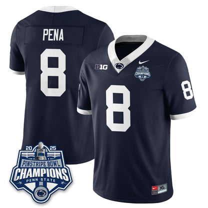 PSU Football 2025 Pinstripe Bowl Champions Jersey - All Stitched