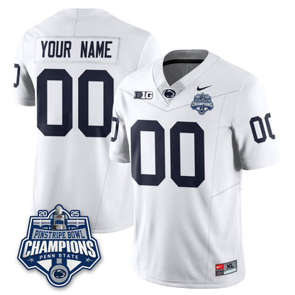PSU Football 2025 Pinstripe Bowl Champions Custom Jersey - All Stitched