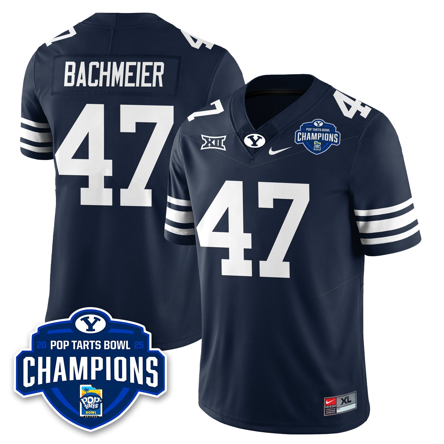 BYU Cougars Football 2025 Pop-Tarts Bowl Champions Jersey - All Stitched