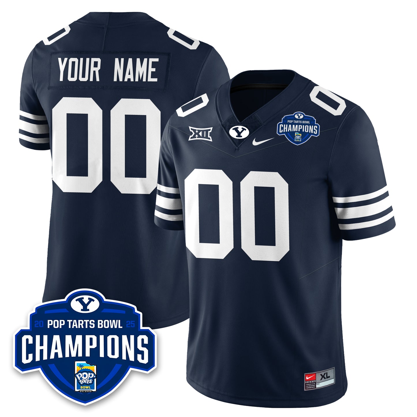 BYU Cougars Football 2025 Pop-Tarts Bowl Champions Jersey - All Stitched