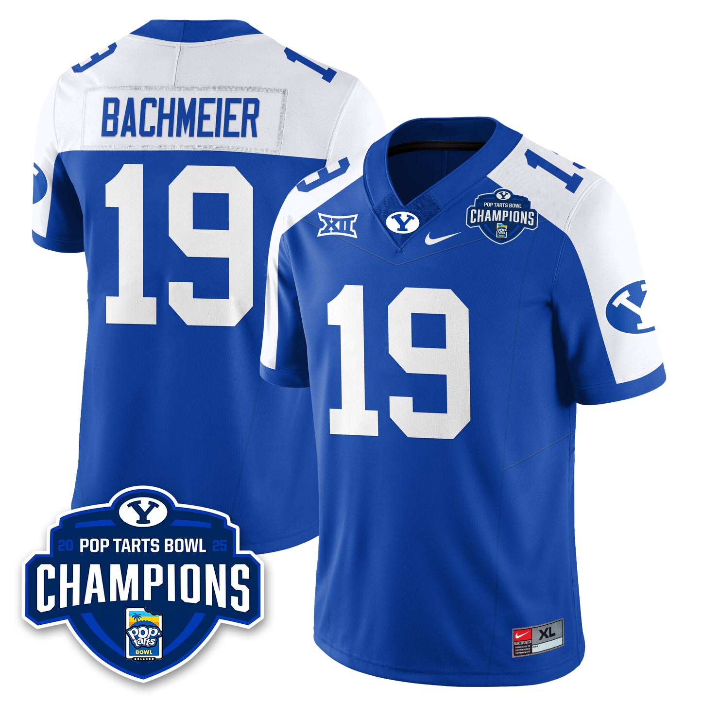 BYU Cougars Football 2025 Pop-Tarts Bowl Champions Jersey - All Stitched