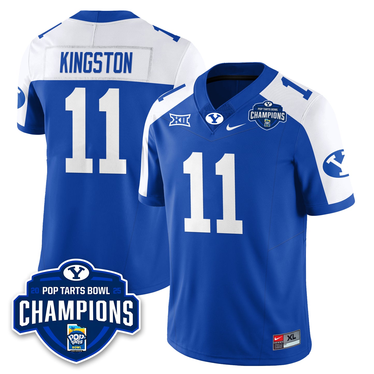 BYU Cougars Football 2025 Pop-Tarts Bowl Champions Jersey - All Stitched