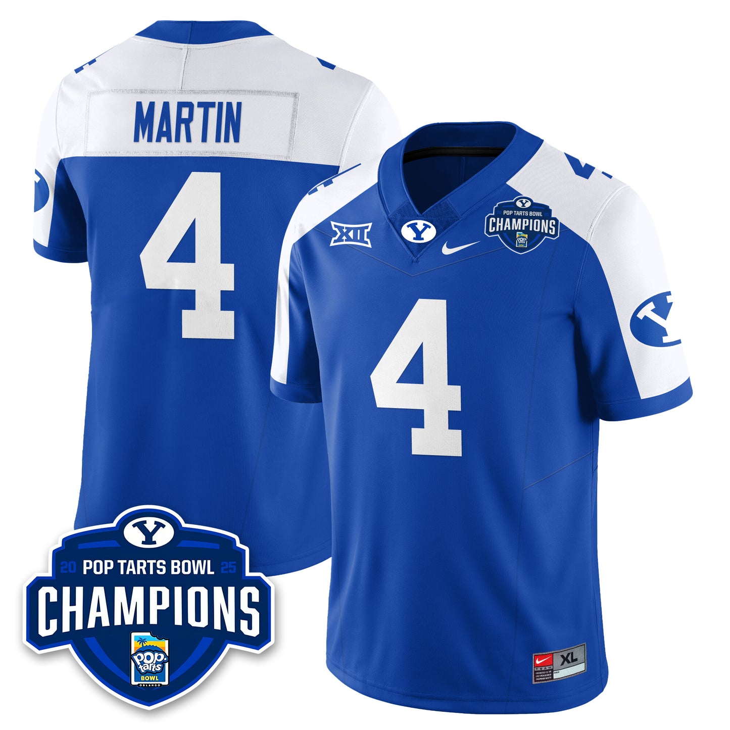 BYU Cougars Football 2025 Pop-Tarts Bowl Champions Jersey - All Stitched