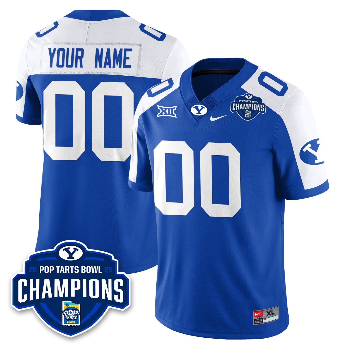 BYU Cougars Football 2025 Pop-Tarts Bowl Champions Jersey - All Stitched