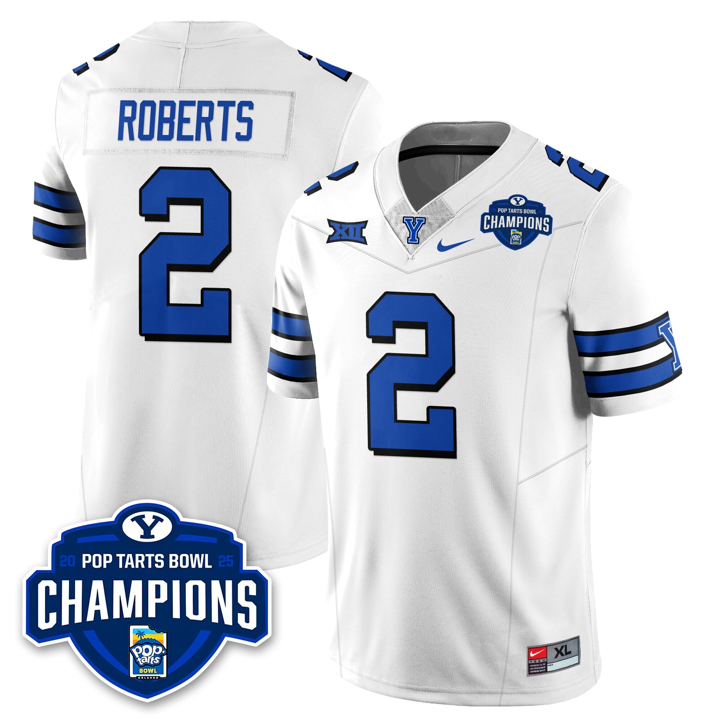BYU Cougars Football 2025 Pop-Tarts Bowl Champions Jersey - All Stitched