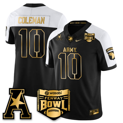 Army Black Knights Football 2025 Fenway Bowl Gold Jersey - All Stitched