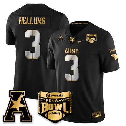 Army Black Knights Football 2025 Fenway Bowl Gold Jersey - All Stitched