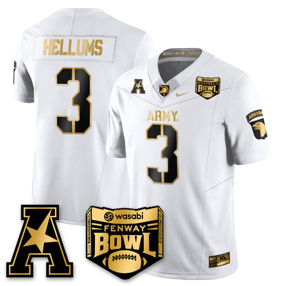Army Black Knights Football 2025 Fenway Bowl Gold Jersey - All Stitched