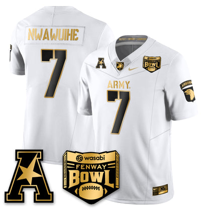 Army Black Knights Football 2025 Fenway Bowl Gold Jersey - All Stitched