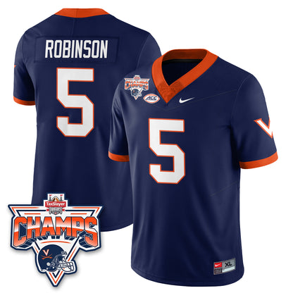 Virginia Cavaliers Football 2025 TaxSlayer Gator Bowl Champions Jersey - All Stitched