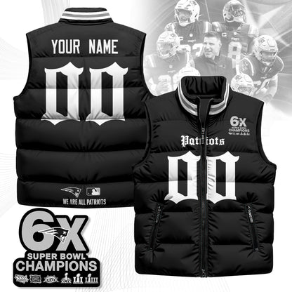 NE 6-Time Champions Gothic Unisex Puffer Vest