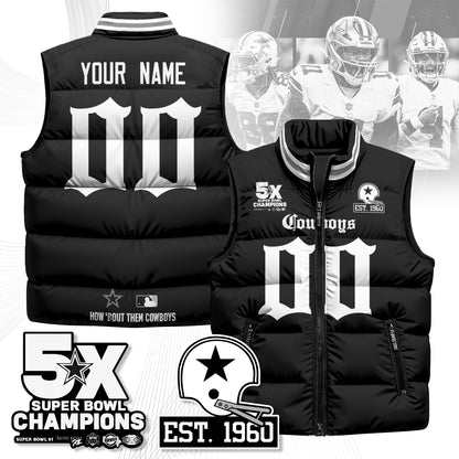 DAL Gothic 5-Time Champions Unisex Puffer Vest