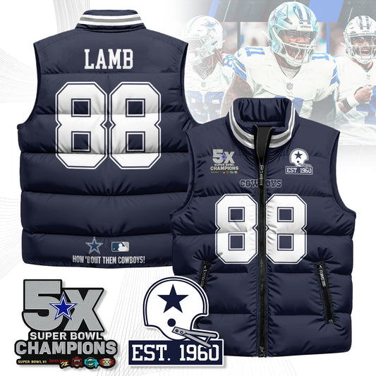 DAL 5-Time Champions Unisex Puffer Vest
