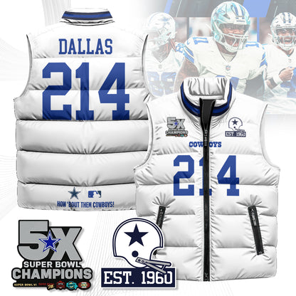 DAL 5-Time Champions Unisex Puffer Vest
