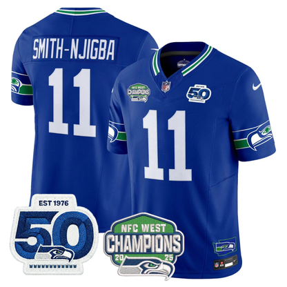 Women's SEA 50th & NFC West Champions Patch Vapor Limited Jersey - All Stitched