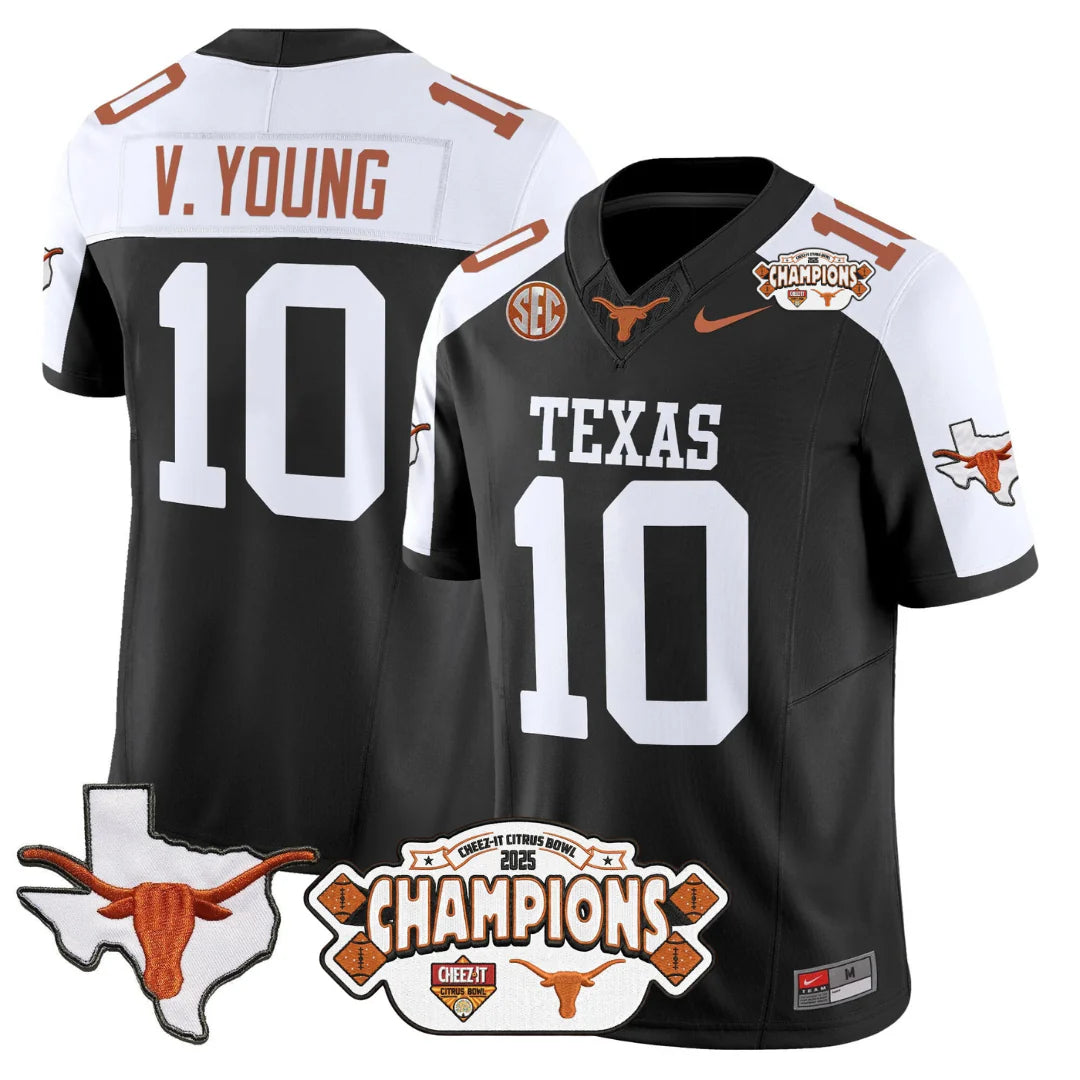 TEX 2025 State Map & Citrus Bowl Champions Patch Vapor Limited Jersey V1 - All Stitched