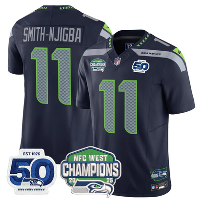 Women's SEA 50th & NFC West Champions Patch Vapor Limited Jersey - All Stitched