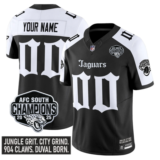 JAX Gothic AFC South Division Champions Vapor Limited Custom Jersey V1 - All Stitched